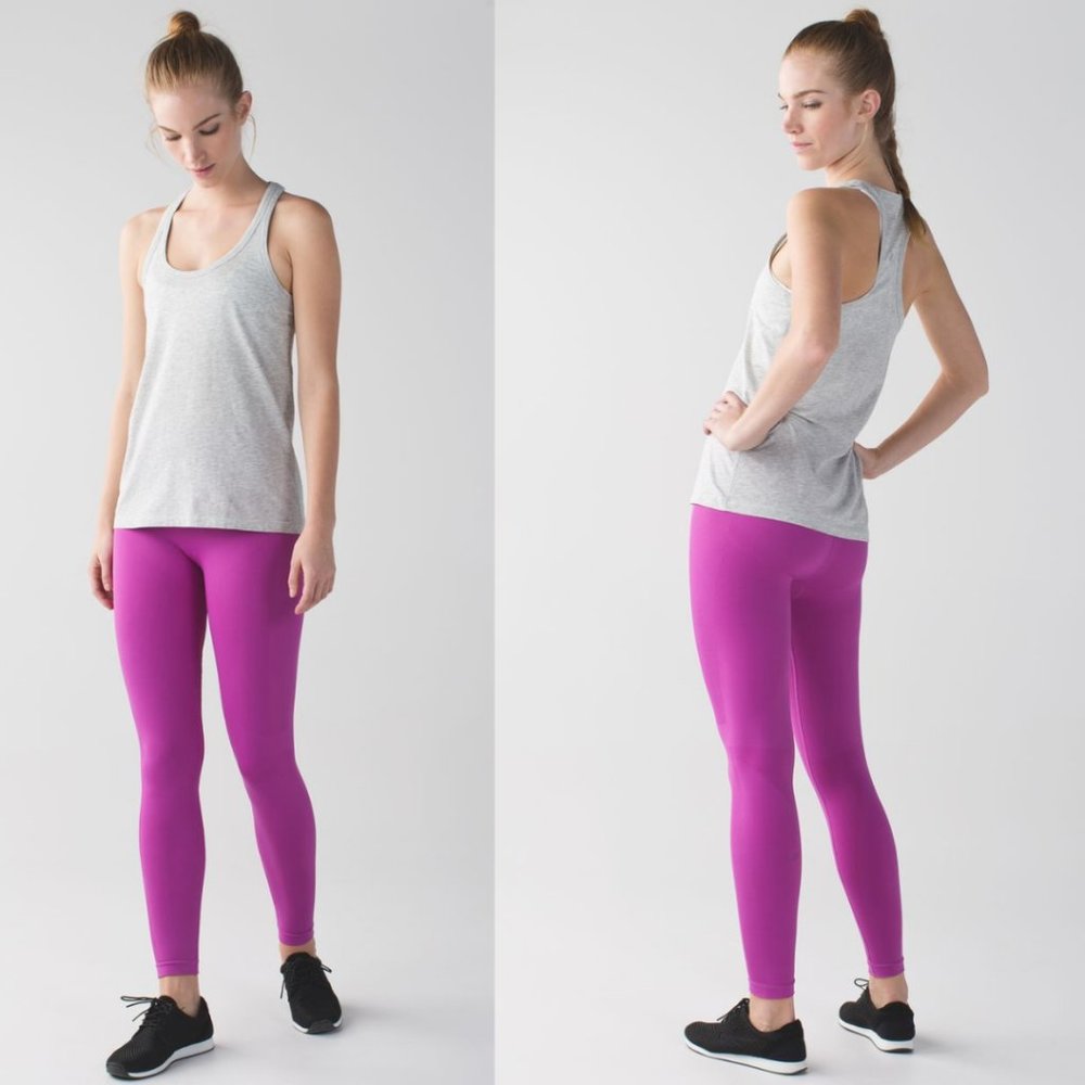 Lululemon Ultraviolet Pink Seamless High Rise Zone In Tights